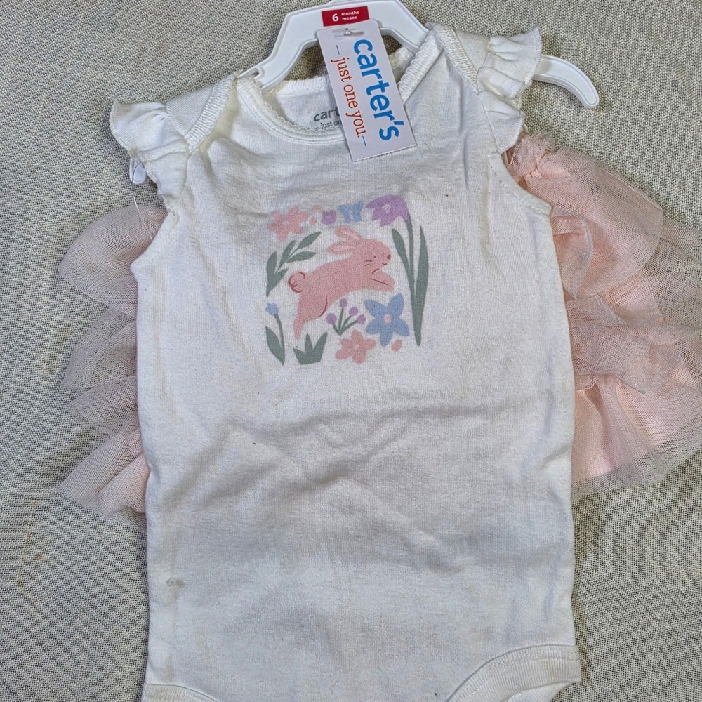 Carters Just One You 6M Bunny Bodysuit and Pink Tutu Skirt Set 1U807610